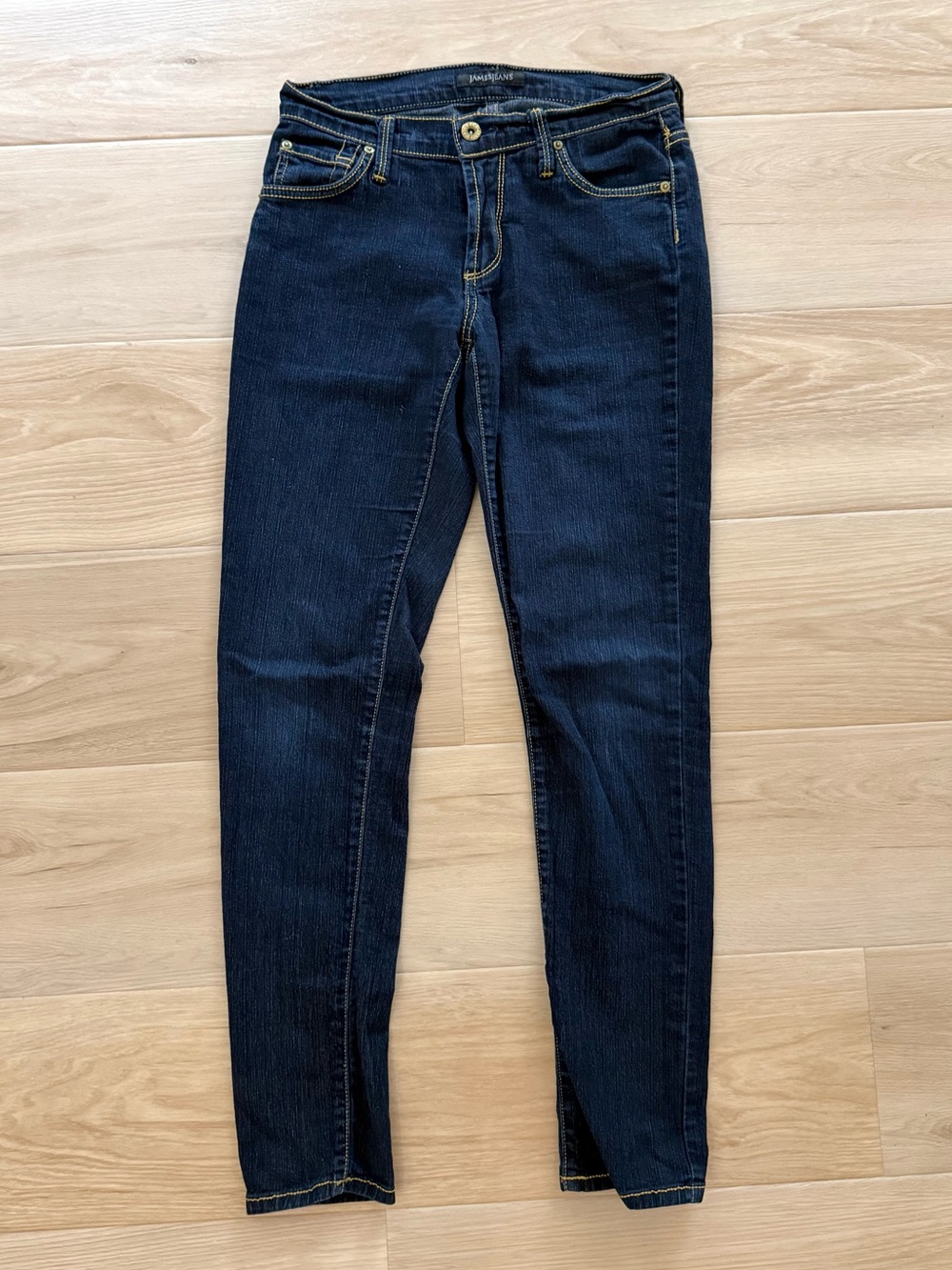 James Jeans Twiggy Skinny Jeans Size 26 Dark Wash Made in USA Premium Denim
